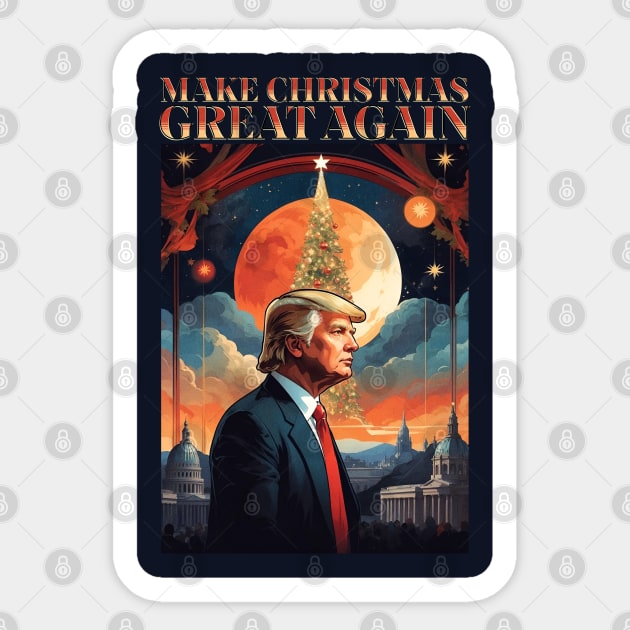 Make Christmas Great Again Trump Ugly Christmas Sticker by RetrovilVintage